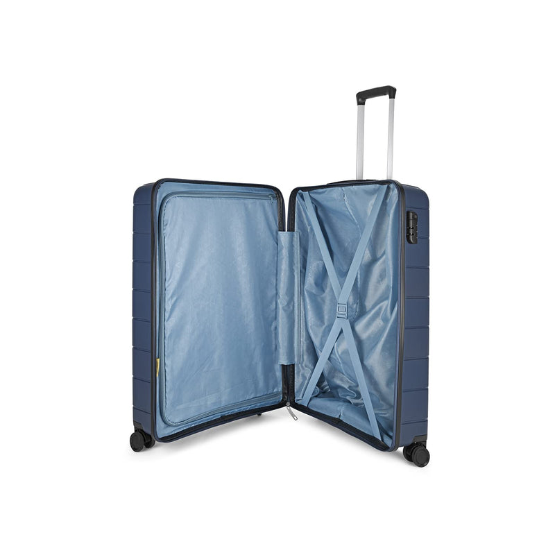 Jude 56cm Polypropylene Hardsided Cabin Luggage 8W Blue Strolley
