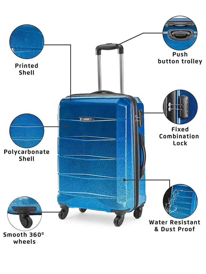 Printed Hardsided Super-Size Gradient 65cm 4W Printed Trolley Bag