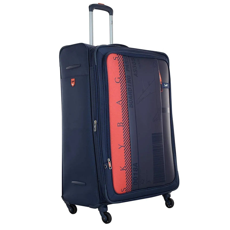 Polyester 80.5 Cms Navy Blue Softsided Check-in Luggage (Stairw81Nbl)