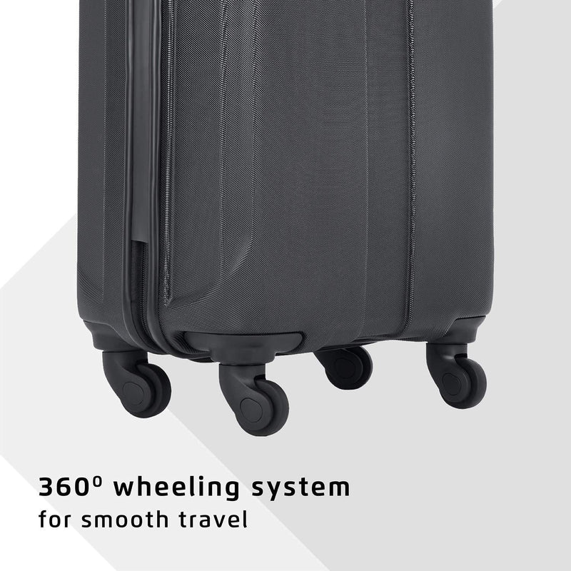 Thorium Sharp Antiscratch 55 Cms Polycarbonate Black Cabin 4 wheels Hard Suitcase
